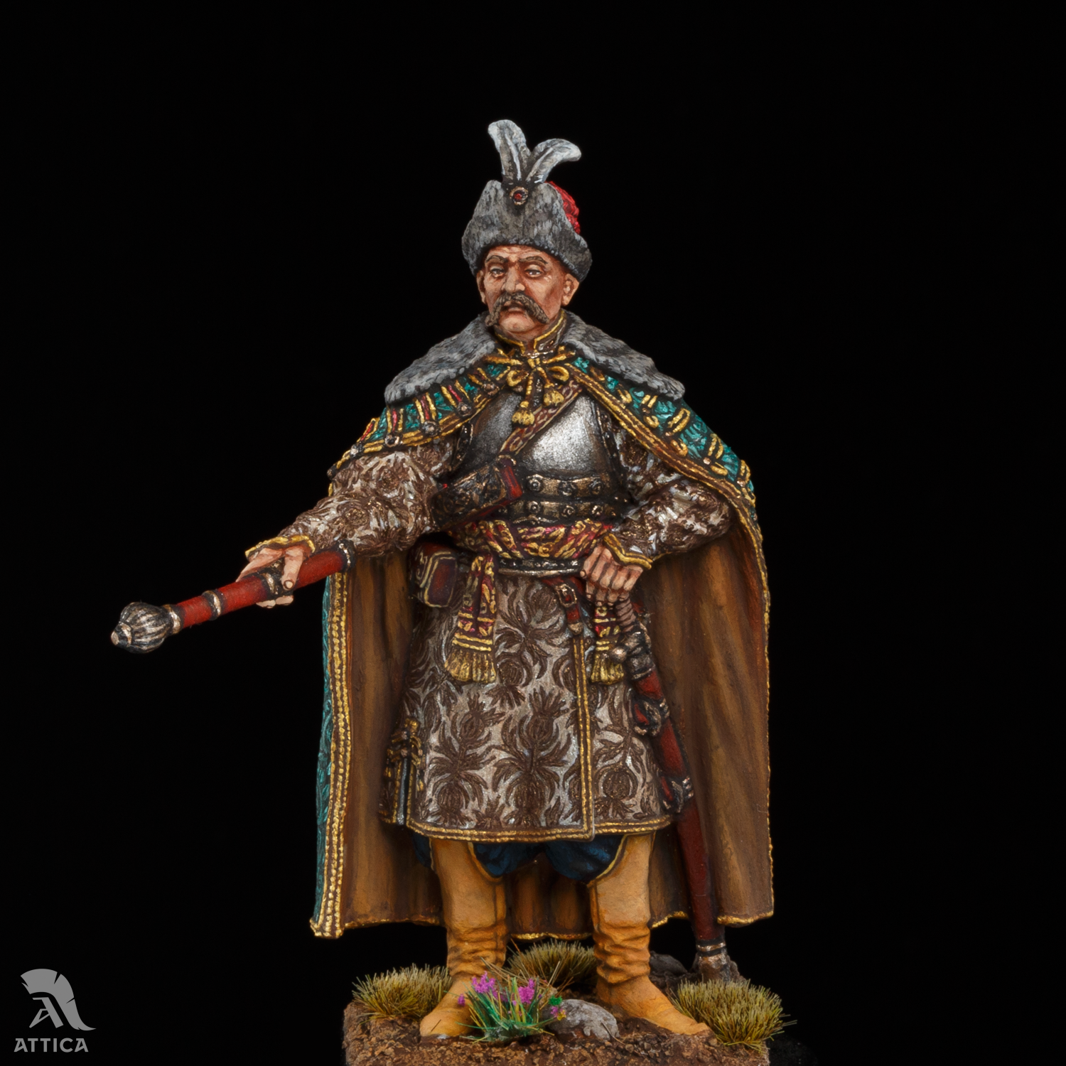 Cossack Colonel 17th century Painted Toy Soldier Art Quality