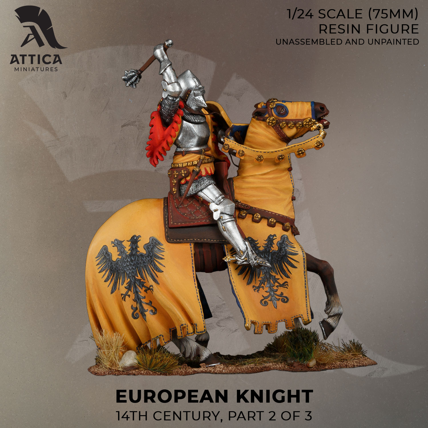 European Knight 14th Century 75mm Miniature Figure Part 2