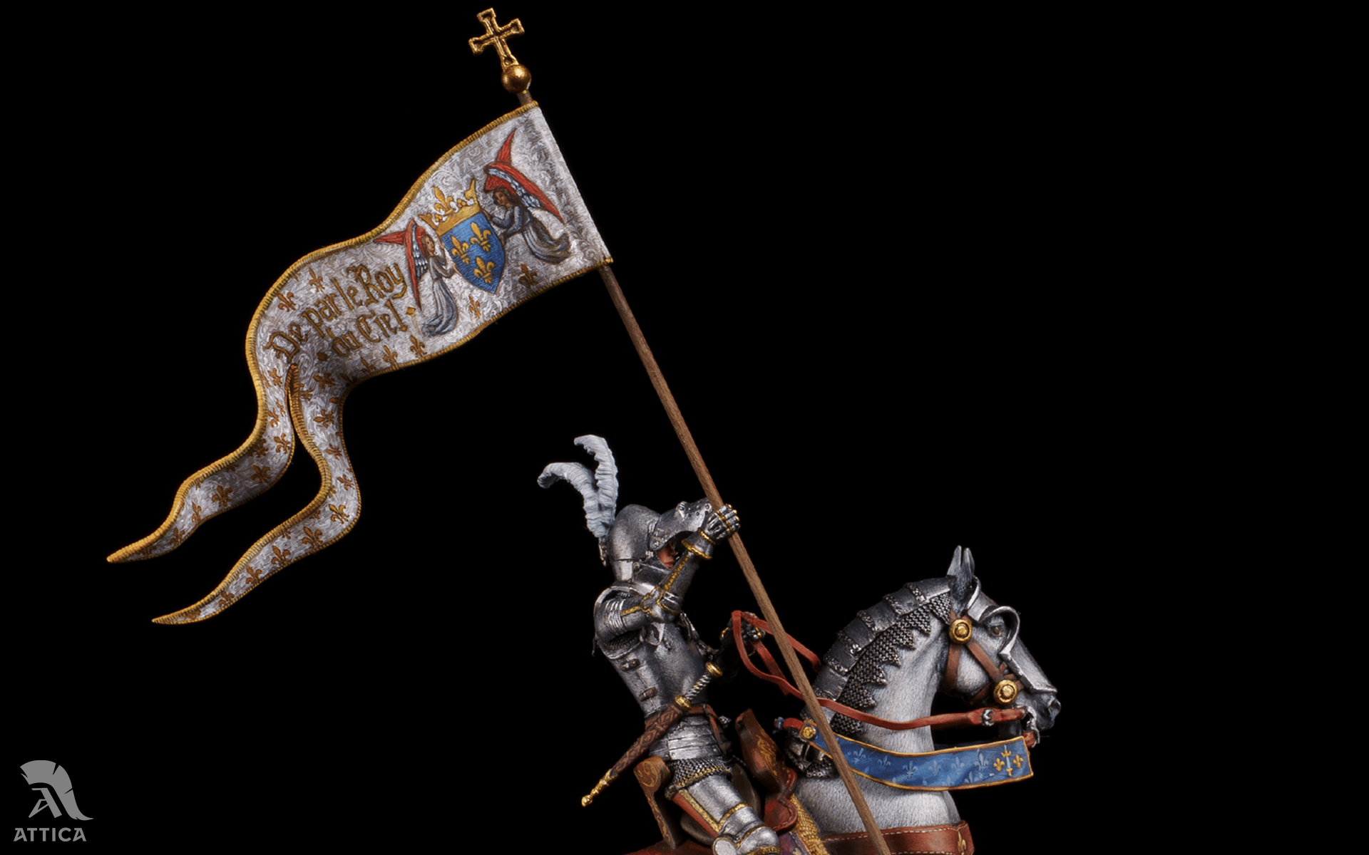 Reverse side of Joan of Arc's painted standard