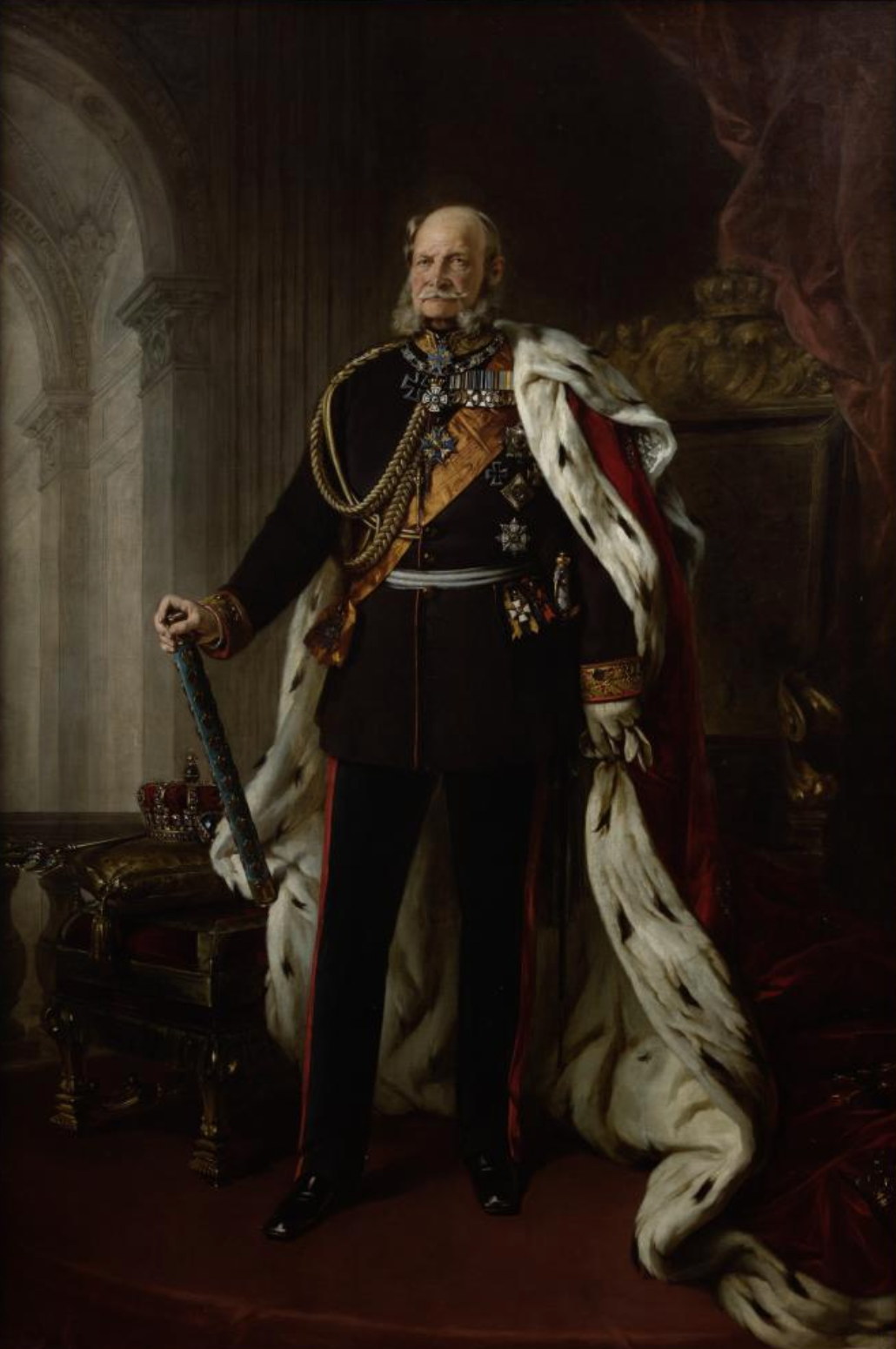Official state portrait of Kaiser Wilhelm I by Paul Bülow, circa 1879